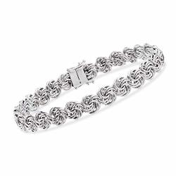 Ross-simons Rosetta-link Bracelet In Sterling Silver With Magnetic Clasp