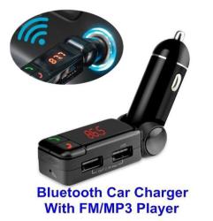 Lcd Bluetooth Charger With Handfree Mp3 Player Fm Radio Adapter Transmitter Usb Charger