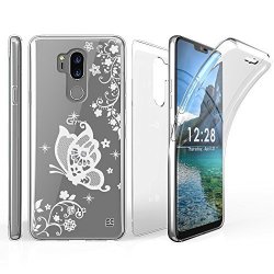 LG G7 Thinq Case LG G7 Case 360 Full Body Protection With Built In Screen Protector For LG G7 Thinq Released 2018 Lace Buttfly