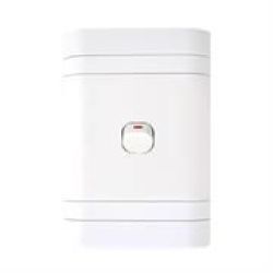 Lesco Flush Cover With 1 Lever 1 Way Switch - Voltage: 220-240V Amperage: 16A Height: 100MM Width: 50MM Material: Polycarbonate Colour White Sold As