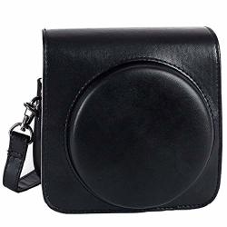 Case For Fujifilm Instax Square SQ6 Camera Epicgadget Classic Vintage Pu Leather Compact Case Bag With Adjustable Shoulder Strap For Fuji Instax SQ6 Black