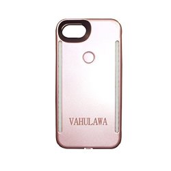 Vahulawa Cell Phone Case For Iphone 8 Illuminated LED Case Selfie Light Up Luminous Case Rose Matte 5.5IN
