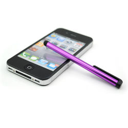 Purple Pocket Size Stylus For Apple Samsung Nokia And All Other Touch Screen Devices