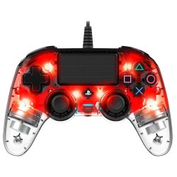 PS4 Nacon Wired Controller Clear Red