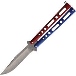 Bear And Son Red Blue Butterfly Knife- 117RWBSW