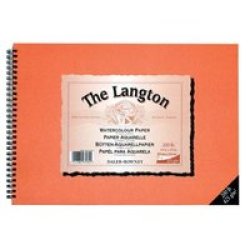 Dr. Langton 425GSM 10X14 Not Watercolour Spiral Pad 12 Sheets - Orange Cover