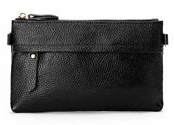 Travel Women Crossbody Bag Premium Leather Shoulder Purse Wrists Wallet Handbag Black
