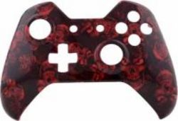 CCMODZ Replacement Front Housing Hydro Dipped Shell For Xbox One Controller Madness Skull Red