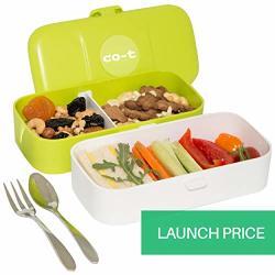 Bento Lunch Box For Kids - Bento Boxes For Adults Meal Prep - Leakproof Bento Snack Box Microwave Safe - Insulated Lunch Box Set