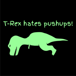 T-rex Hates Push Ups Black