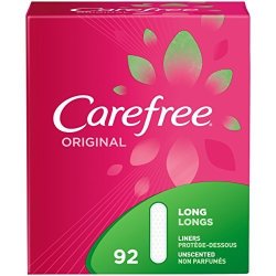 Carefree Original Ultra-thin Panty Liners Long Unscented - 92 Count