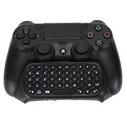 Wireless MINI Bluetooth Keyboard - Keypad Gamepad Joystick Text Messager Chatpad Adapter For Sony Playstation 4 PS4 Gaming Controller Black
