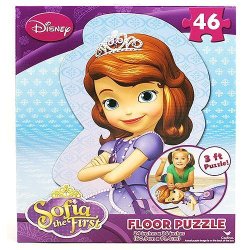 Disney Princess Sofia The First 46 Piece Shaped Floor Puzzle