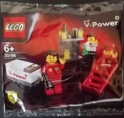 Lego 30196 Ferrari Pit Crew Shell Promo Limited Editi Al Polybag Minifigures Rare