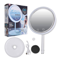 Beauty Makeup Mirror - With Fan And LED Light
