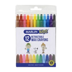 Marlin Kids Retractable Crayons 12'S Pack Of 12