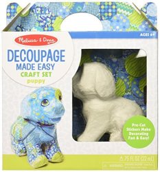 Melissa And Doug Melissa & Doug Decoupage Made Easy Puppy Paper Mache Craft Kit With Stickers