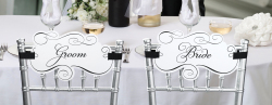 Bride And Groom Chair Signs