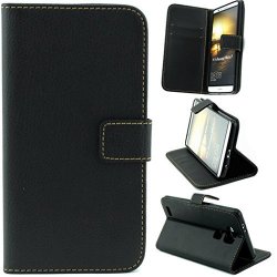 Mate 7 Case Mate 7 Flip Cover Gift_source Brand Pu Leather Flip Wallet Case Card Holder Design For Huawei Ascend Mate 7- Black 1