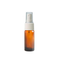 15ML Amber Glass Aromatherapy Bottle With Spritzer - White 18 410