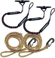 Kwik Tek PWCD-2 PWC Dock Lines with Snap Hooks, 2-Pack