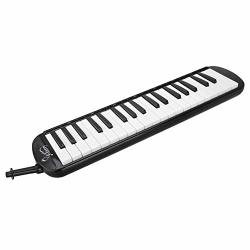 Melodica 18.89 X 3.93 X 1.96 Inch 37-KEY Melodica Musical Instrument Set Portable Children Music Learning Playing Melodica With Mouthpiece Hose And Bag Black