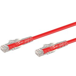LinkQnet 1M RJ45 CAT6 Anti-snag Moulded Pvc Network Flylead Red