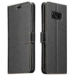 ELESNOW Case Compatible Samsung Galaxy S8 High-grade Leather Flip Wallet Phone Case Cover S
