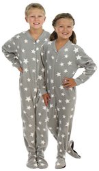 Sleepytimepjs Kid's Sleepwear Fleece Onesie Pjs Footed Pajama Stars ST717-K-STARS-3T