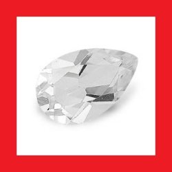 Topaz - Top White Pear Facet - 0.420cts