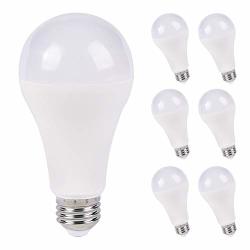 Light Bulbs 15W 100 Watt Equivalent A21 Medium Base E26 LED Bulb 5000K Daylight 1600 Lumens General Lighting Non-dimmable Ul Listed 6-PACK
