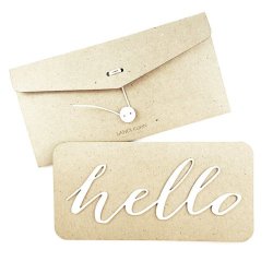 Blank Card hello White - Blank Card With Envelope