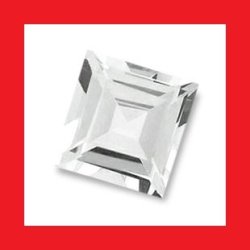 Topaz - Top White Square Facet - 0.425cts