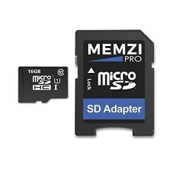 Memzi Pro 16GB Class 10 90MB S Micro Sdhc Memory Card With Sd Adapter For Motorola Moto G5 G5 Plus G4 Play G4 Plus G4