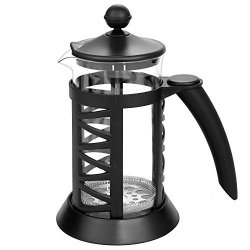 Meflying French Press Coffee Pot Complete Bundle 1000ML Heat Resistant Glass Coffee Pot With Stainless Steel Plunger Lid Stainless Steel Screen 2PCS Ex 34-OUNCE