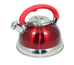 Condere 3 Litre Whistling Kettle - Red