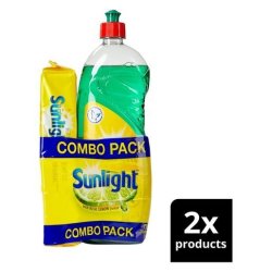 Sunlight Dishwashing Liquid & Laundry Bar Value Pack Regular 750ML+500G