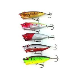 Orurudo Fishing Japan Lure Set Set Of 5 2.55" 6.5 Cm 0.45 Oz 13 G Popper A. Also Ideal For Sea Bass And Black