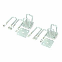 Sturdy Built Tandem Axle Galvanized U Bolt Kit For Mounting Boat Trailer Leaf Springs For 2X2 Axle - 5 1 4 Long