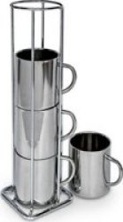 Lk& 39 S 4 Cups In Stand Stainless Steel