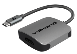 Volkano VK-20043-CH X Core HDMI Series USB Type C To 4K HDMI Converter - 10CM - Charcoal