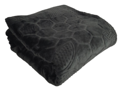 Smte -plain Luxury Mink Blanket 220X200CM- Warm Winter Fleece-black