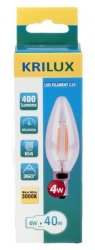 B22 LED Candle Filament 4W Cwnot Dimmable Krilux