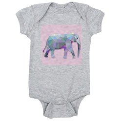 Royal Lion Infant Bodysuit Dark Triangle Elephant - Heather Grey 12 To 18 Months