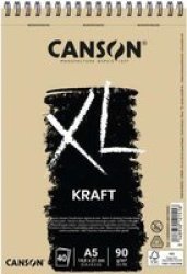 Canon Canson A5 XL Kraft Sketch Pad Spiral - 90GSM 40 Sheets