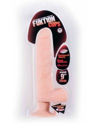 Fuktion Cups 9 Inch Multi Speed Penis Vibe W Suction Cup Flesh