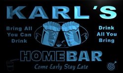 Adv Pro P228-B Karl's Home Bar Beer Family Last Name Neon Light Sign