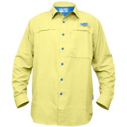 Pelagic Long Sleeve Eclipse Guide Shirt - Yellow - S Yellow