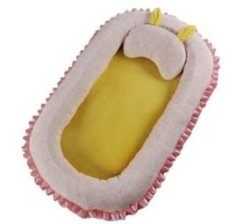 Ine Baby Bed Cushion Newborn Sleeping Bed Bumper Infant Nest Portable Baby Crib Pad Toddler Bedding 0-24 Months Pink