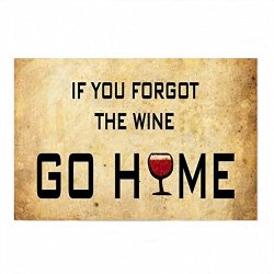 Burning Love Short Plush Material If You Forgot The Wine Go Home Printed Doormat Non-slip Doormats SIZE40X60CM.